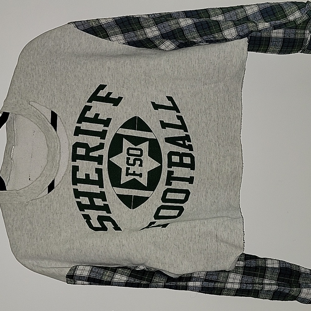 Half sweatshirt Sheriff Football Custom Made With Flannel Long Sleeves